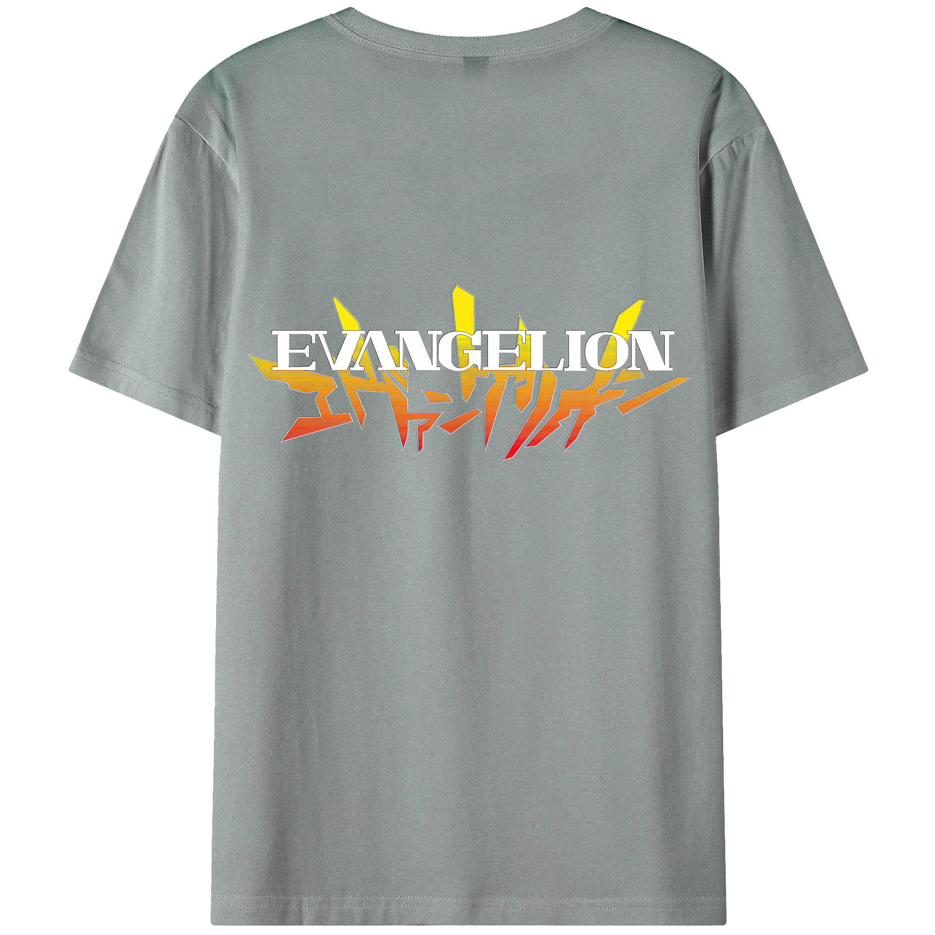 （画像用） EVA 新世紀エヴァンゲリオン 綿100％ メンズ半袖Tシャツ（バックプリント） 通気性